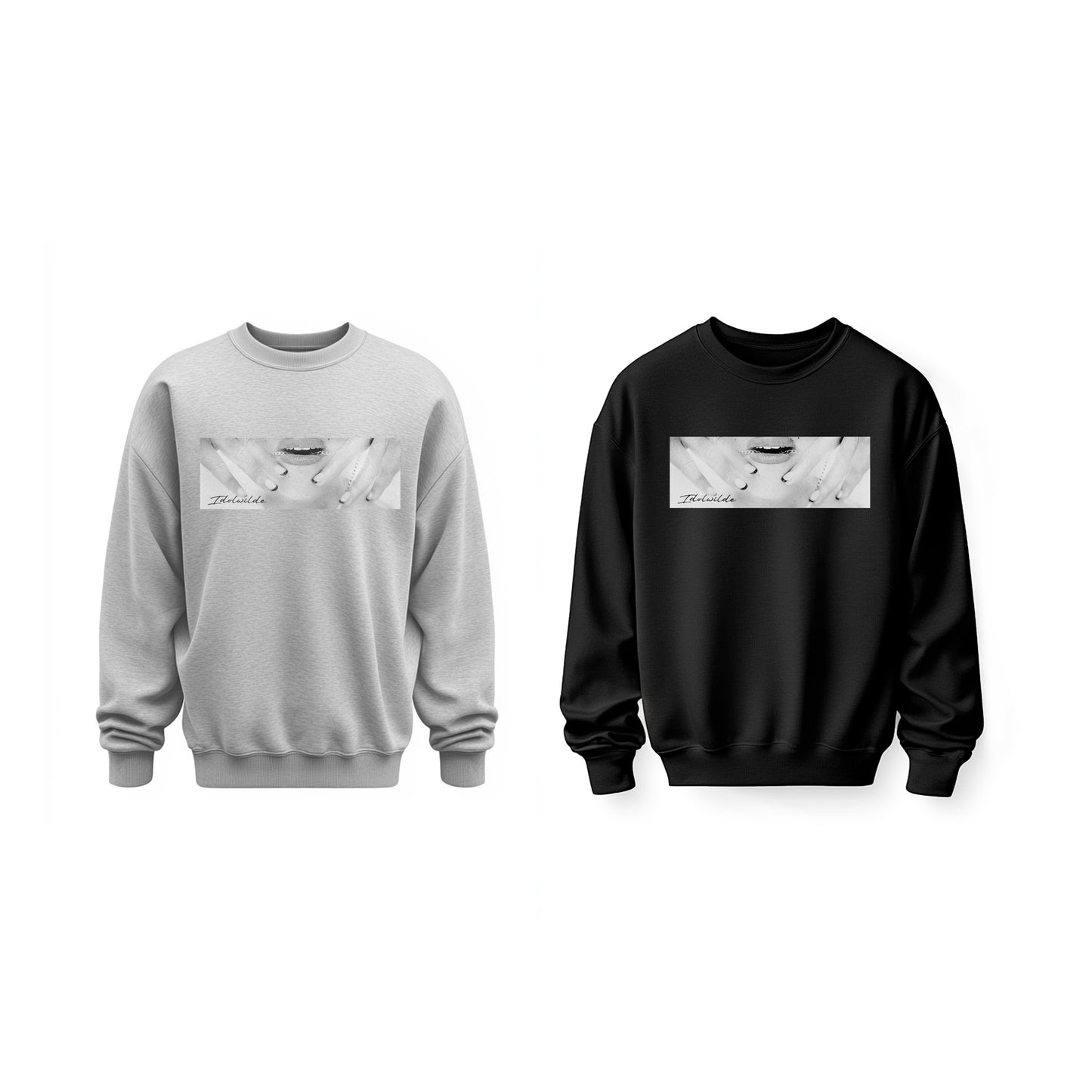 IDOLWILDE Lip & Chain Print Sweatshirt